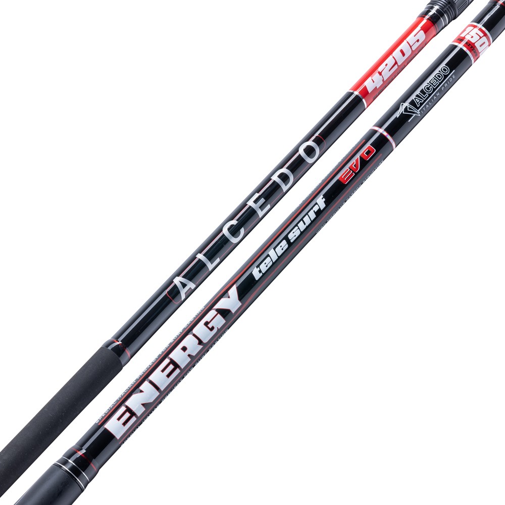 ALCEDO ENERGY TELE SURF è una canna da pesca telescopica innovativa realizzata in carbonio ad alto modulo, composta da sei sezioni e dotata di una cima in carbonio pieno priva di scorrevoli, garantendo grande sensibilità e reattività. La sua struttura sottile e leggera consente una manovra facile durante il lancio, mentre la potenza offre la forza necessaria per affrontare anche i pesci più grandi. Ideale per principianti e pescatori esperti, la ALCEDO ENERGY TELE SURF assicura prestazioni elevate senza affaticamento durante lunghe sessioni di pesca. Con un design all'avanguardia e materiali di alta qualità, rappresenta una scelta eccellente per gli appassionati di surfcasting in ogni condizione.