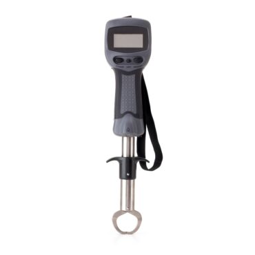Pinza salpa pesci con ganci in acciaio inox e display bilancia con tre misure di peso. Torsione del boga a 360° e arresto automatico. Munita di cordino.