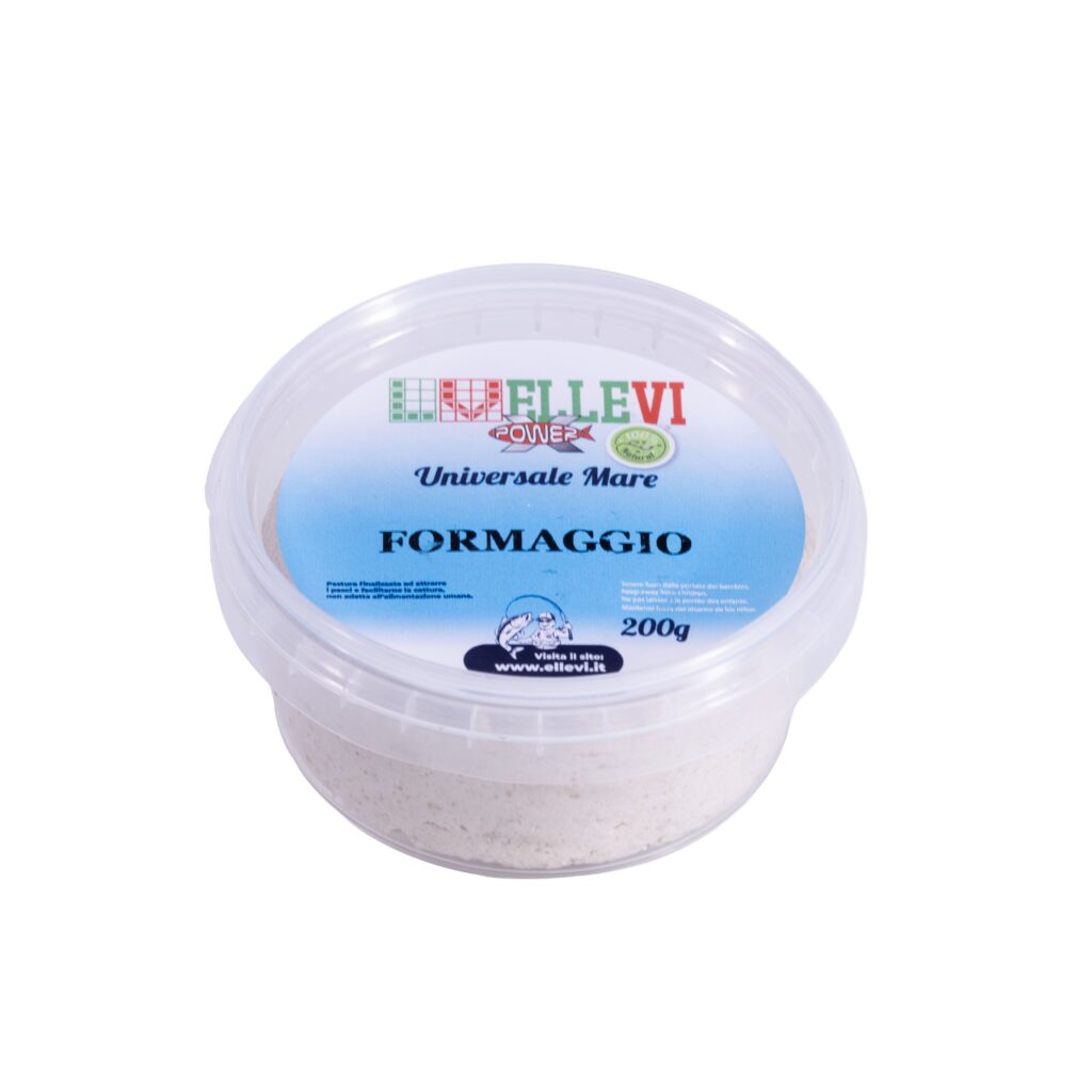 L'esca che sfida le onde: la Pasta Pronta ELLEVI al Formaggio è l'ingrediente segreto per Pesca al colpo, Bolognese, Gallegiante, pesca al colpo,passata,agonismo, feeder, fondo, ledgering. Progettata per resistere tenacemente all'amo anche nei lanci più potenti , la sua morbidezza consente un innesco rapido e preciso. Il suo aroma di formaggio, irresistibile per una vasta gamma di pesci marini, la rende un'esca universale, pronta all'uso e conservabile comodamente nel suo pratico vasetto richiudibile da 200g.