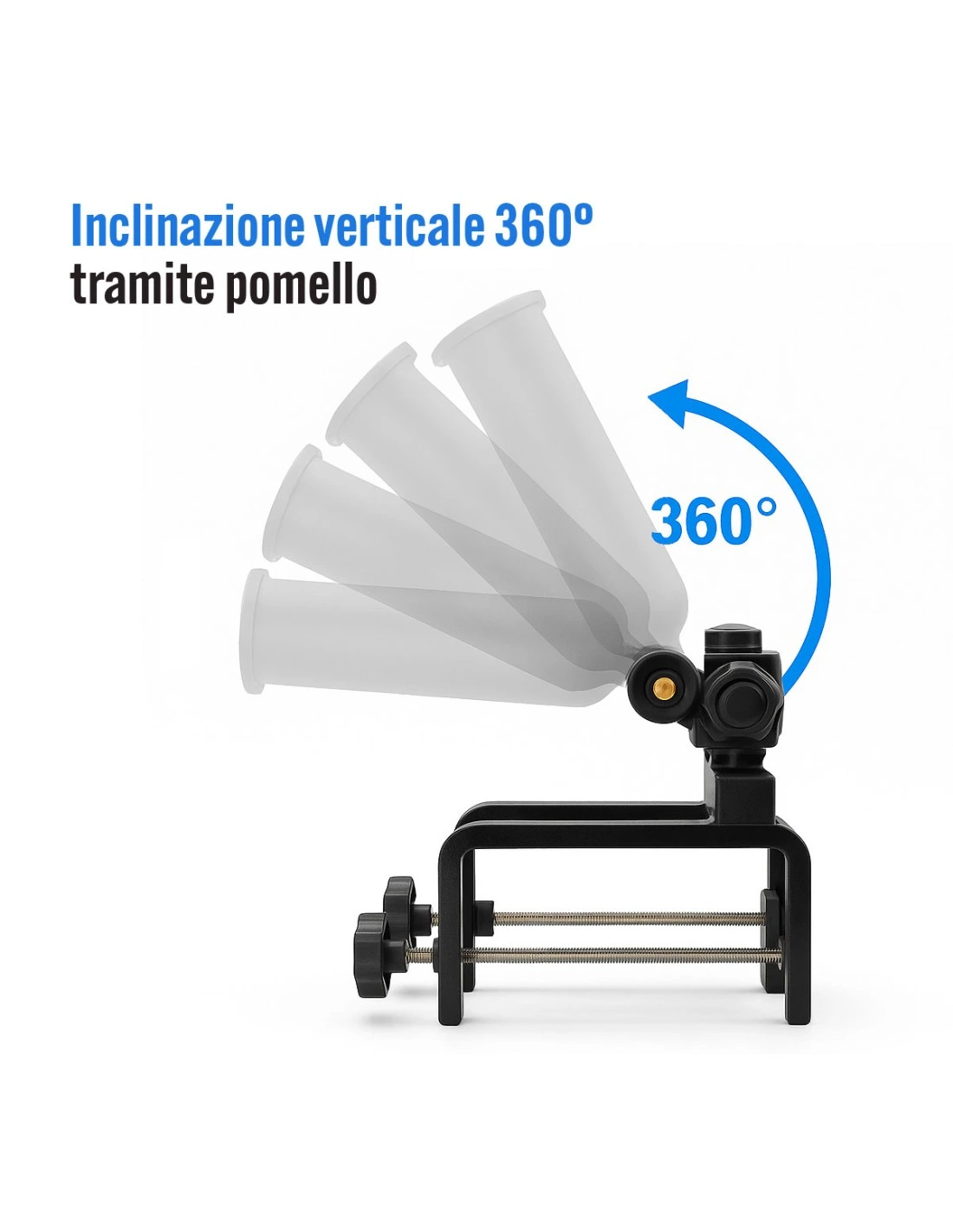 PORTACANNA REGOLABILE CON MORSETTIERA - immagine 2