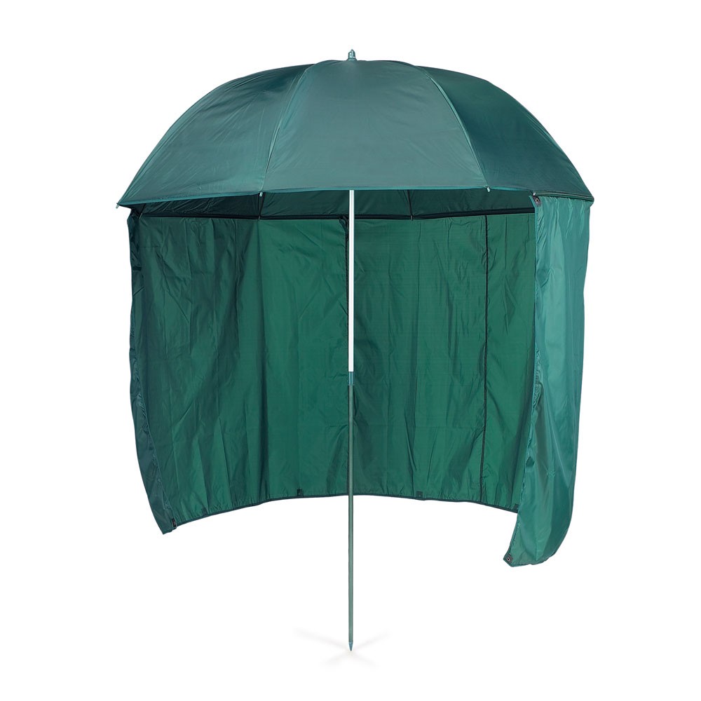 Comodo ombrellone pesca con tenda staccabile. Estremamente maneggevole, realizzato in nylon ed alluminio.
