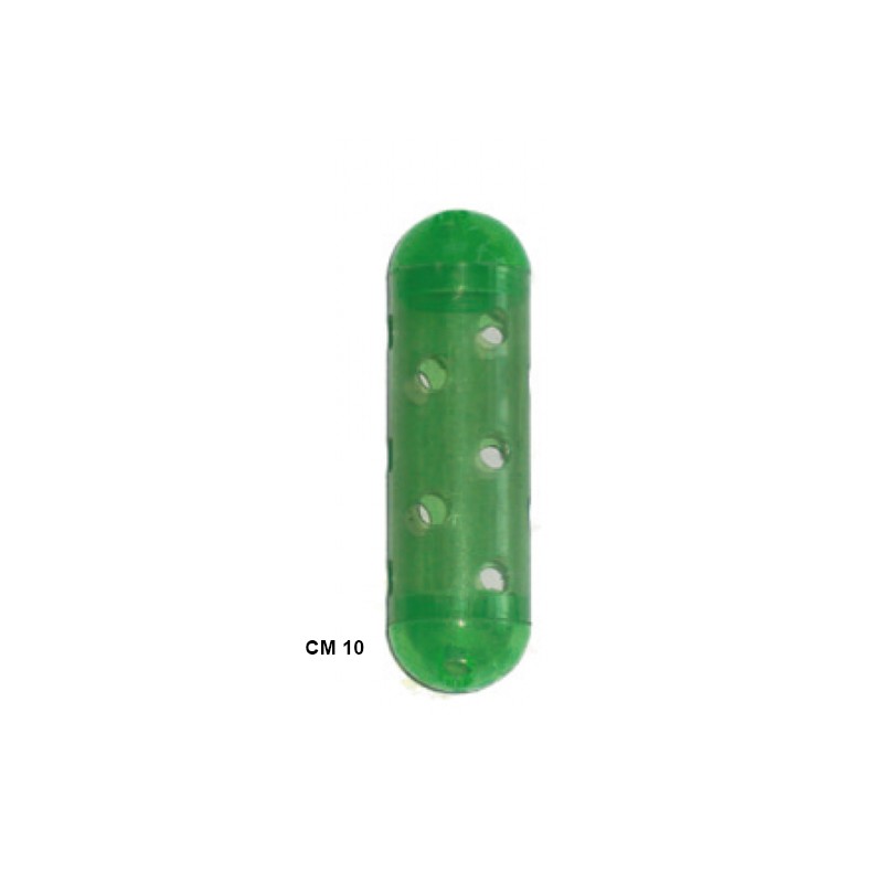 Pasturatori scorrevoli spiombati, realizzati in materiale plastico e trattati con vernice anti-corrosione. Pasturatori spiombati studiato per la pesca con i bigattini.