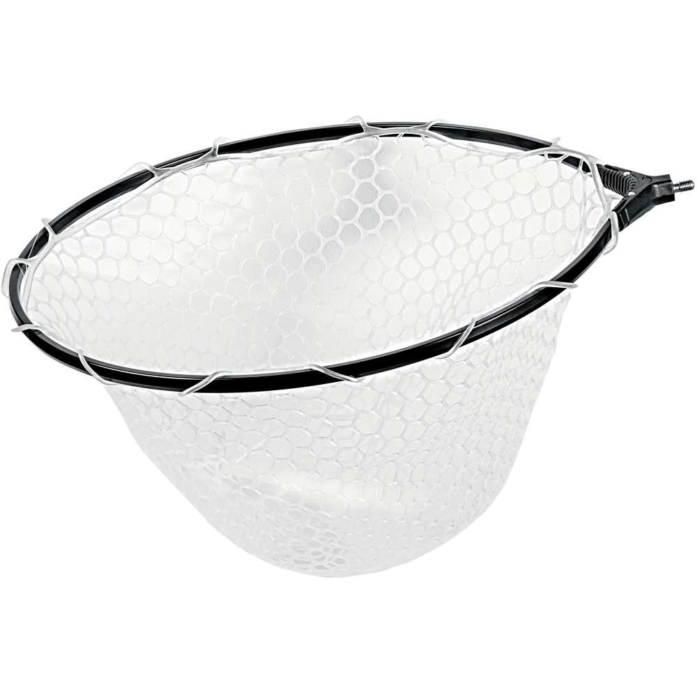Pratica testa di guadino appositamente progettata per ridurre al minimo lo stress e i danni ai pesci catturati. La rete termoplastica a base di gomma offre flessibilità e morbidezza, garantendo la protezione delle squame e della pelle dei pesci durante la cattura e il rilascio.Questo tipo di rete è progettata per essere più delicata rispetto ai materiali più rigidi o abrasivi, contribuendo a garantire che il pesce venga maneggiato con cura e possa essere rilasciato nel suo ambiente senza subire danni eccessivi. Perfetta da utilizzare in combinazione con Sele Andromeda o altri manici dotati di filettatura.