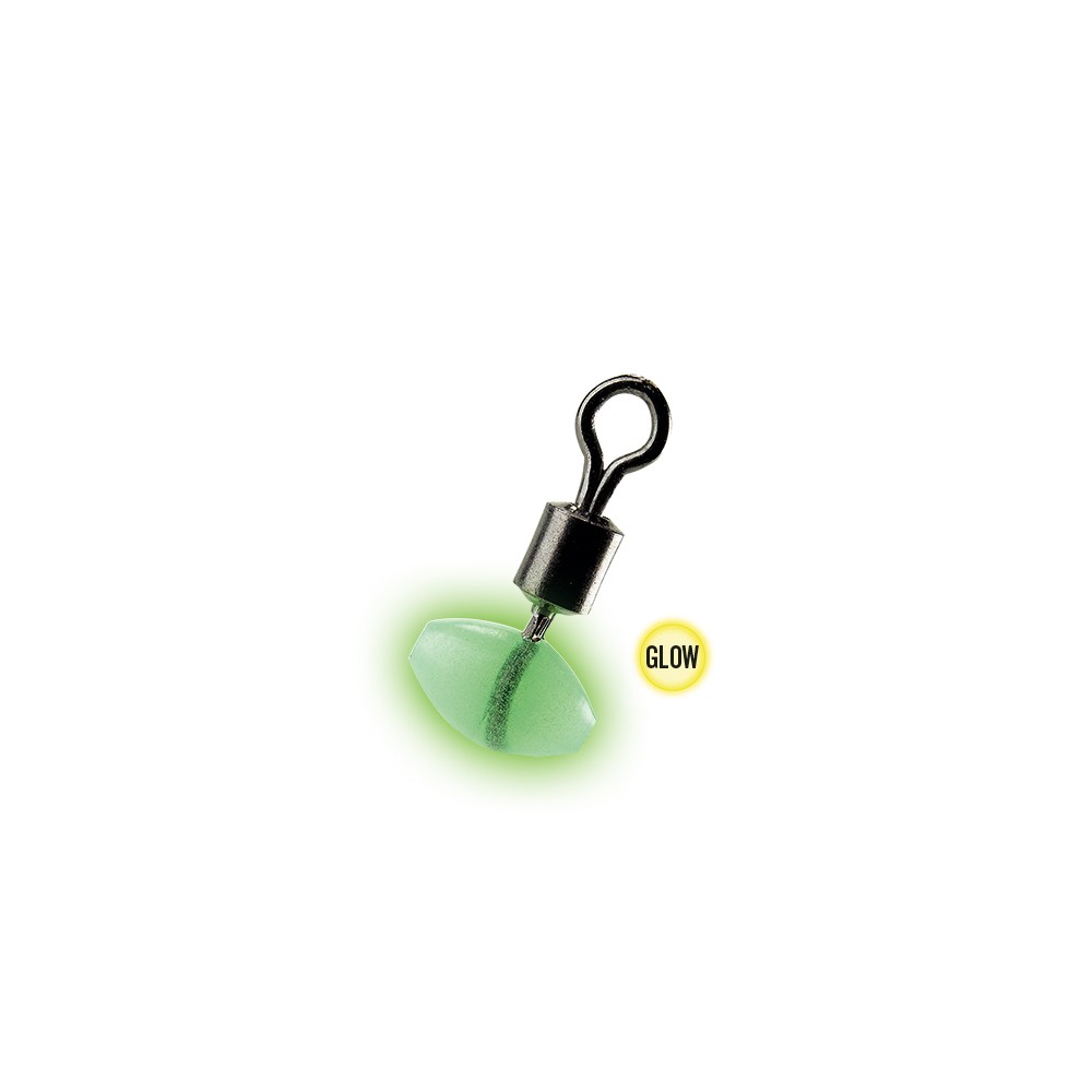 Sele Slider Beads Swivel, scorrifilo con perlina fluorescente, munito di girella rolling.