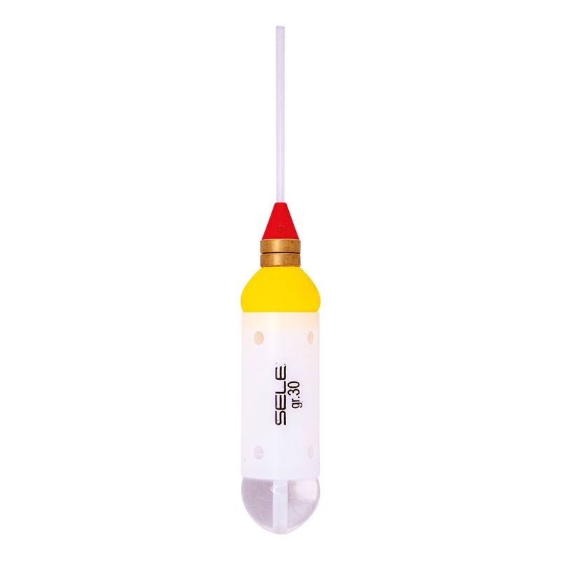 Pasturatore galleggiante dai colori altamente visibili, realizzato con materiale idrorepellente ed indistruttibile. Permette di pescare sia a galla che con le due boccole da gr. 5, aumentando l’affondamento senza tagliare il filo. Grazie ai tagli nelle rondelle di ottone puoi modificare l’affondamento a tuo piacimento. Inserendo una boccola il pasturatore affonda come 5 gr, inserendole tutte e due affonda come 10 gr di piombo. Astina super resistente perché è assemblata senza l’uso di colle.