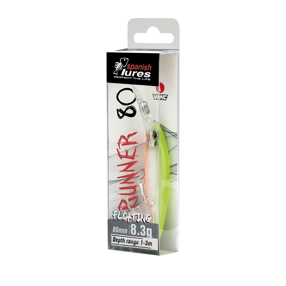 Il Minnow Runner della Spanish Lures è un'esca eccezionale per il trolling, grazie alla sua capacità di immersione fino a 3 metri e al nuoto rettilineo e serpentino in zig-zag. Il design 3D e i colori realistici attirano l'attenzione dei predatori acquatici. Costruito con materiali resistenti, offre affidabilità e durata nel tempo. Con la sua varietà di colori, è adatto a diverse condizioni di pesca. Un'opzione indispensabile per i pescatori che cercano una pesca di successo.