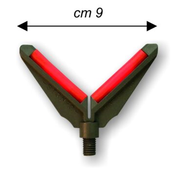Appoggiacanna in materiale plastico resistentissimo con inserti in gomma morbida per non danneggiare la canna.
1 per bag, pack size 10 bags.