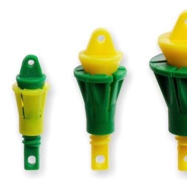 Prodotta in 4 misure per una completa adattabilità ai vari diametri di canne, consente di regolare la tensione dell'elastico.
Misura 1 : da mm 3,4 a mm 5,0
Misura 2 : da mm 5,0 a mm 7,5
Misura 3: da mm 7,2 a mm 11,5
Misura 4: da mm 11,5 a mm 17,0