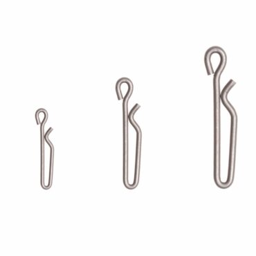Moschettoni in acciaio inox per connettere rapidamente il terminale allo shock leader. Forniti completi di girelle. Disponibile in 3 misure.
Busta da 6 pezzi, confezione da 10 buste.