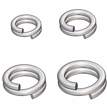 Anelli aperti extra forti in acciao inossidabile.
Mis.1: Ø int. mm 4,5 - resistenza Kg 30 - peso gr 0,24
Mis.2: Ø int. mm 5,5 - resistenza Kg 40 - peso gr 0,40
Mis.3: Ø int. mm 6,5 - resistenza Kg 50 - peso gr 0,65
Mis.4: Ø int. mm 7,5 - resistenza Kg 60 - peso gr 0,85
Busta da 10 pezzi, confezione da 10 buste.