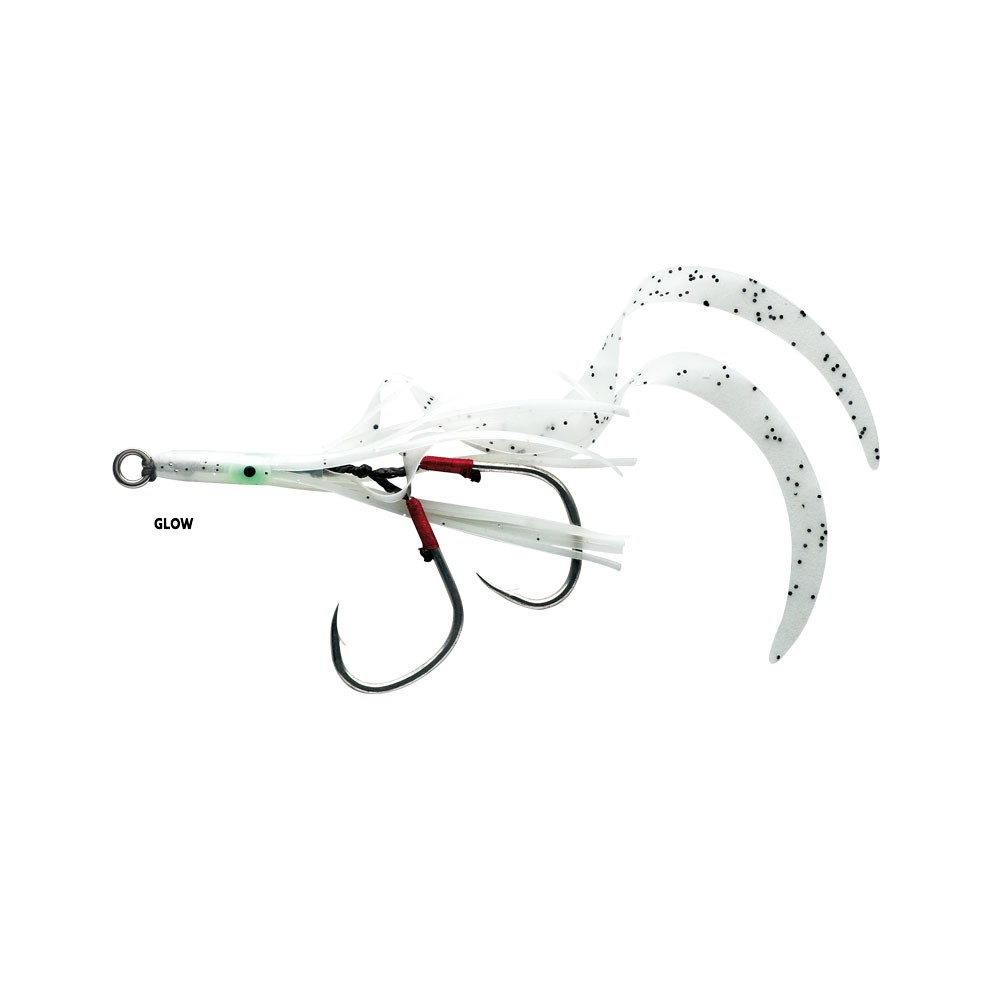 Octopus made in Korea di altissima qualità, Gun’s Tako Bait, sono montati su un doppio assit hook e doppio tentacolo a falcetto tipo “grub”. Si distinguono dai classici ocotupus perchè sono uniti a delle nuove codine ondulati, stimulano enormemente i pesci ad attaccare con notevole irruenza. Ideali per la montatura di vari artificiali, metal jig, kabura o inchiku.