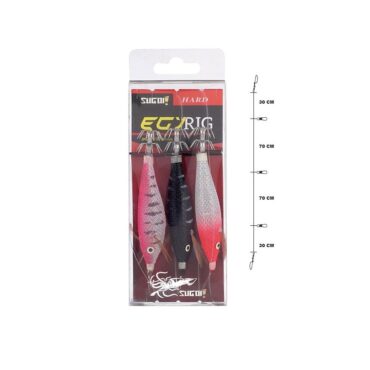 La montatura SUGOI HARD EGI RIG TATAKI con tre Squid ARROW DX è ideale per la pesca dei cefalopodi. Le esche realistiche e il movimento studiato attirano calamari e polpi. La disposizione strategica delle esche massimizza l'efficacia e la visibilità. La montatura è versatile e adattabile alle diverse condizioni di pesca. La tecnica di recupero con movimenti rapidi e pulsanti migliora l'attrattiva. Una scelta eccellente per una pesca di successo.